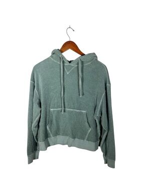 Unsubscribed Green 100% Cotton Terrycloth Made in USA Hoodie Size Small